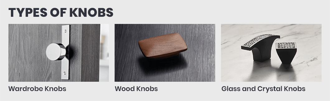 Types of knob handles